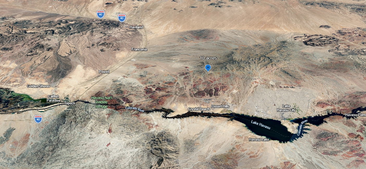 10 Acres Overlooking Havasu-Where Only the Wild Ones Go!